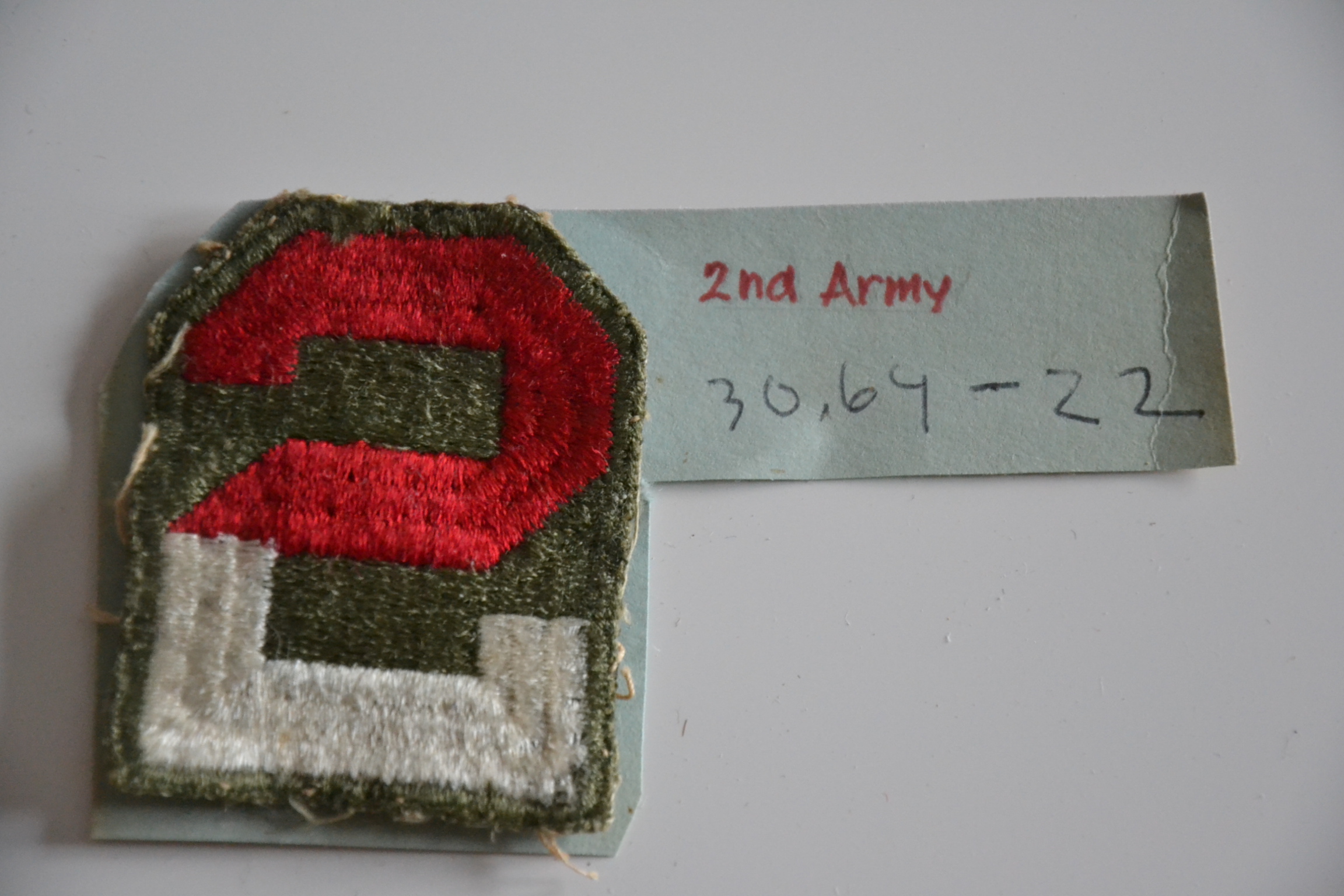 militaria : PATCH US 2 ND ARMY FRANCE