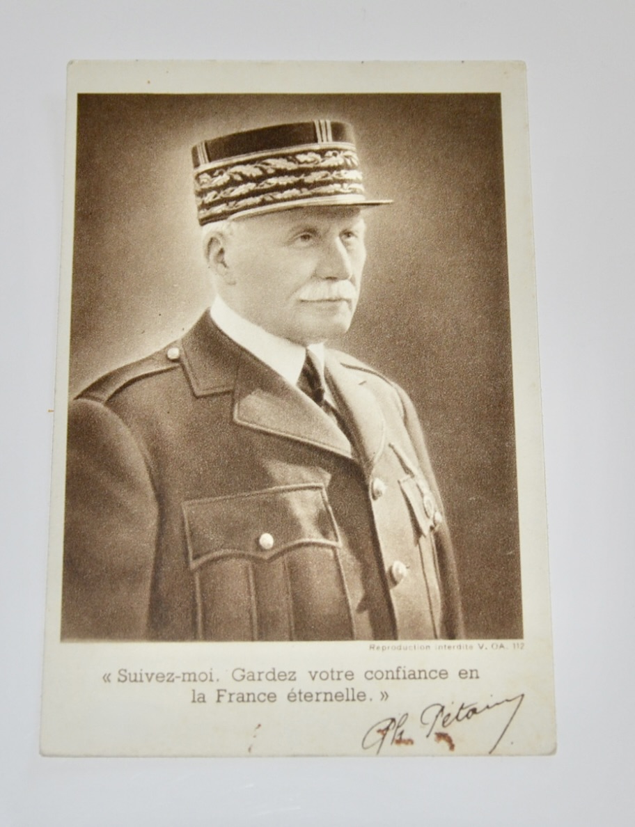 militaria : CARTE POSTALE MARÉCHAL P2TAIN SUIVEZ MOI