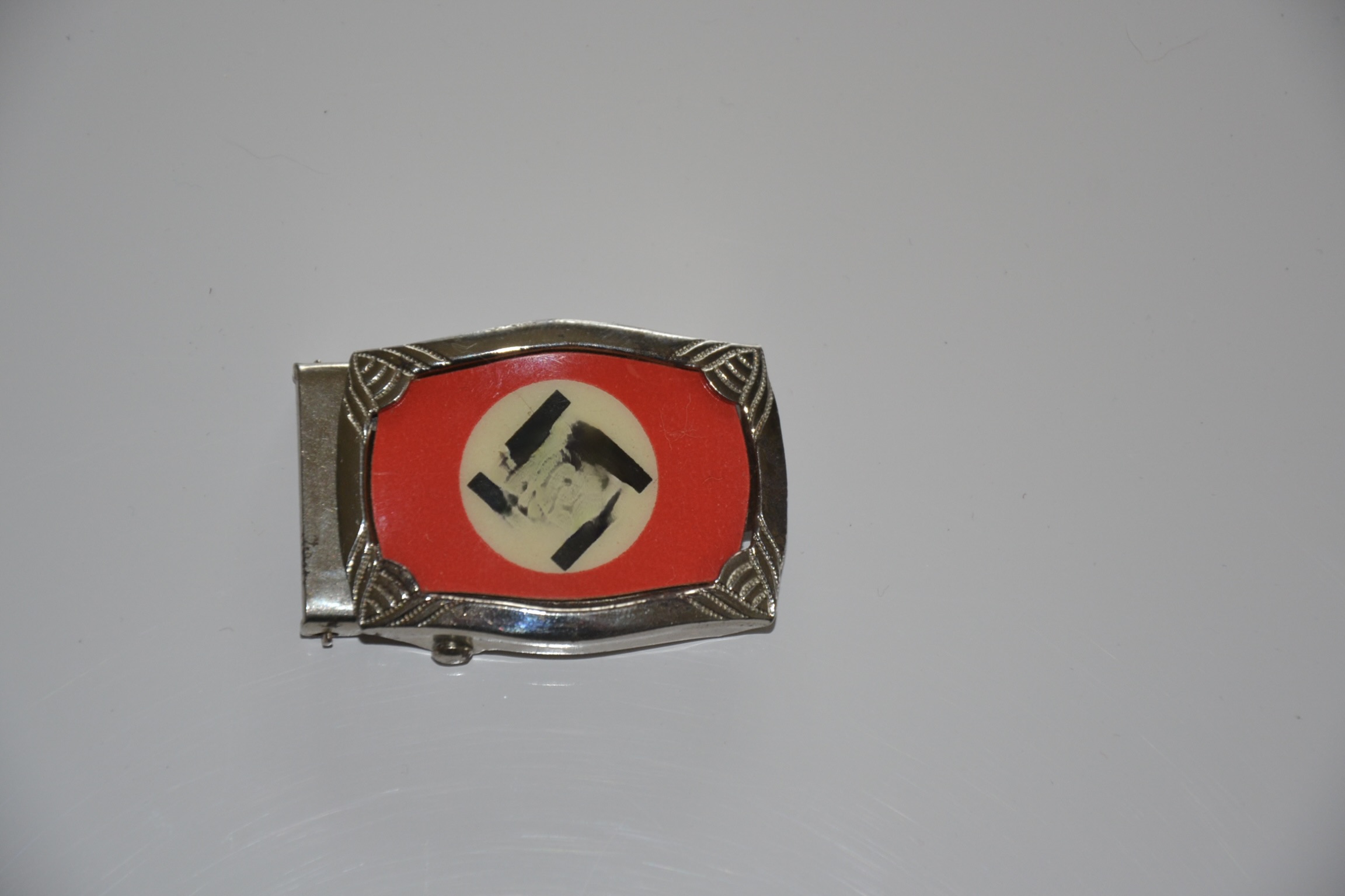 militaria : BOUCLE MINIATURE DE SUPPORTER DU PARTI HJ