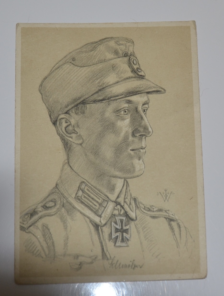 militaria : CARTE POSTALE DE GEBIRGSJAGER AVEC RITTERKREUZ