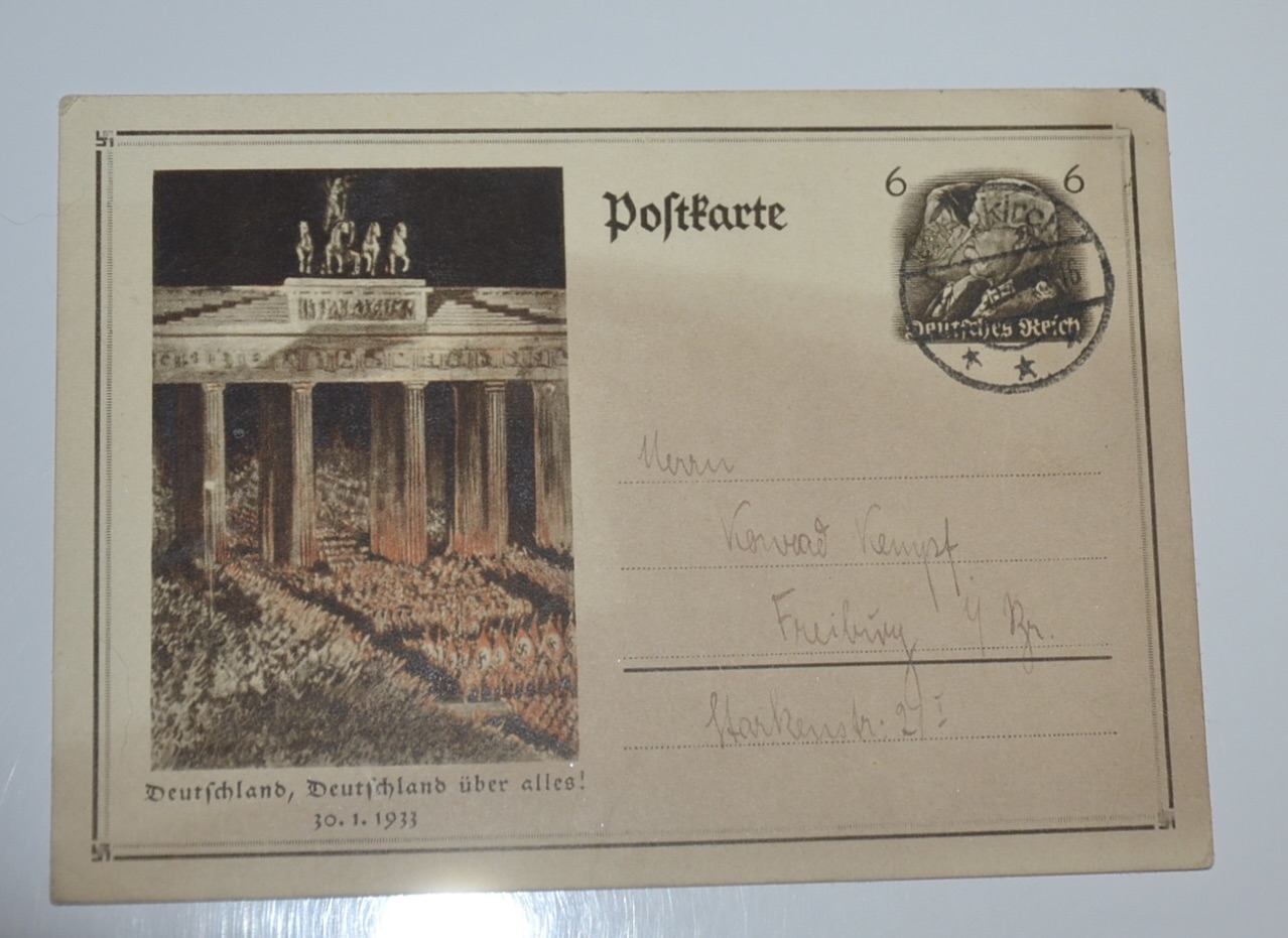 militaria : CARTE POSTALE 1933 PORTE DE BRANDEBOURG