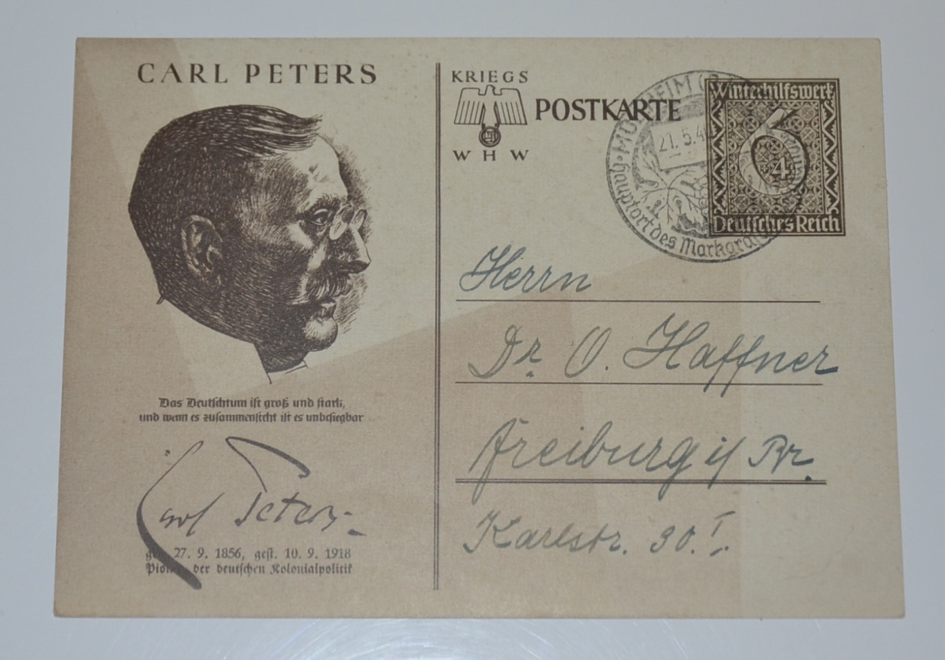 militaria : CARTE POSTALE WHW 1940