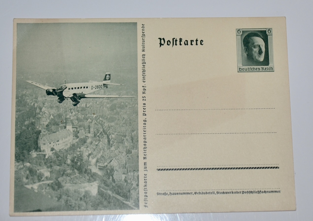 militaria : CARTE POSTALE DE L'AVION DU FUHRER