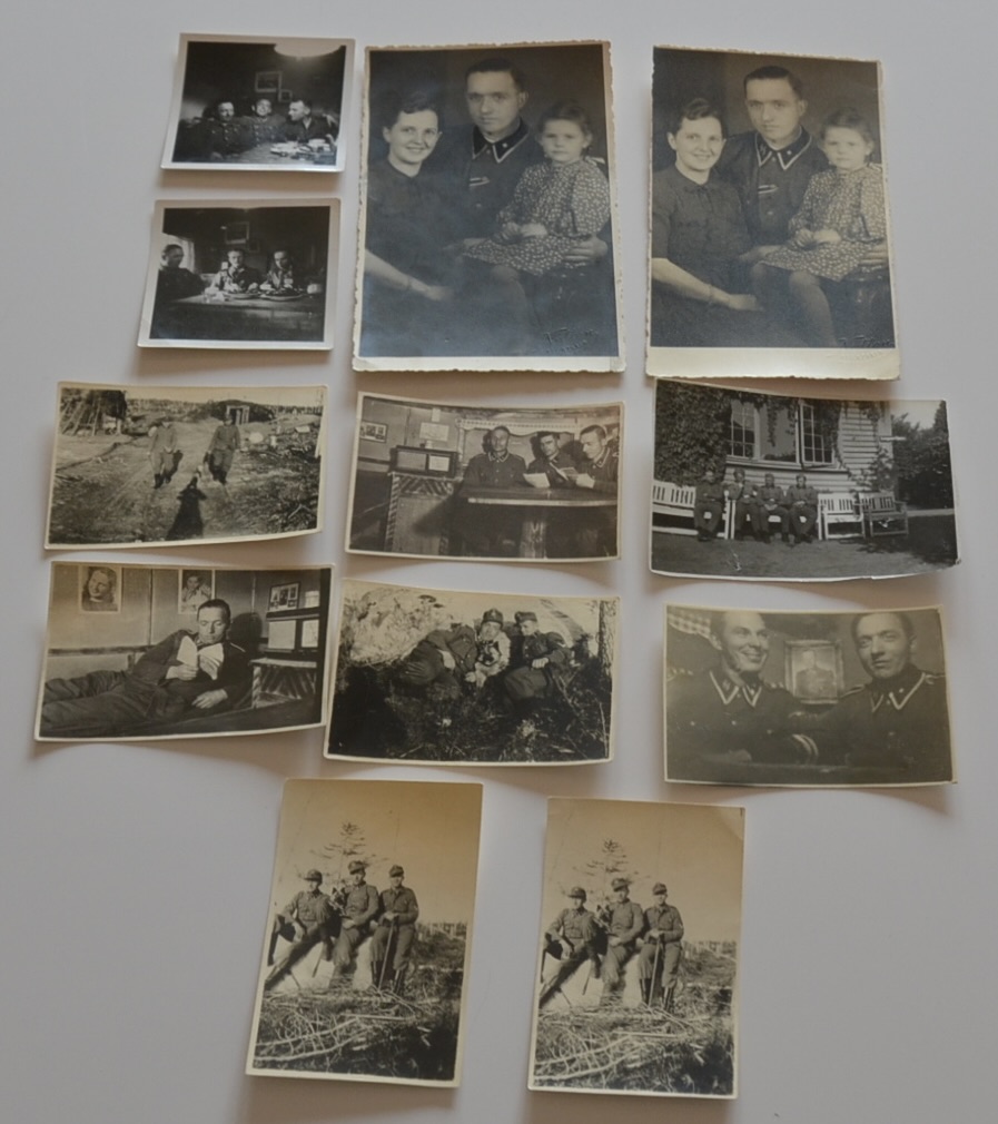 militaria : LOT DE 12 PHOTOS SS DE LA MEME PERSONNE Ukraine