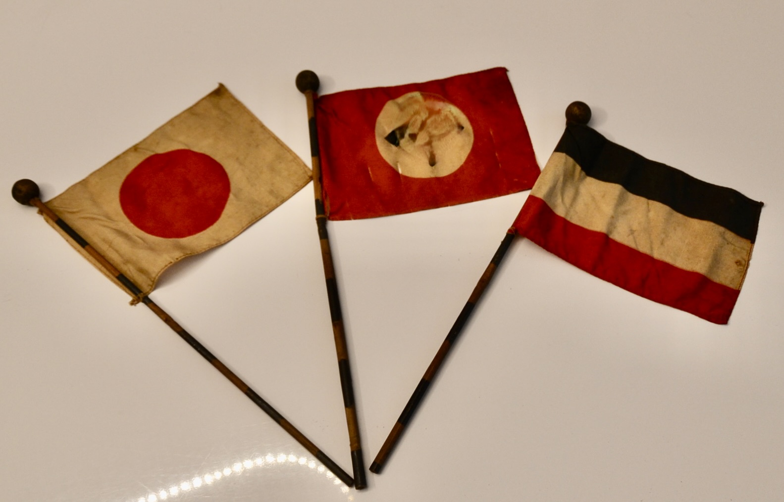 militaria : Drapeaux Pacte tripartite Allemand Japon WW2