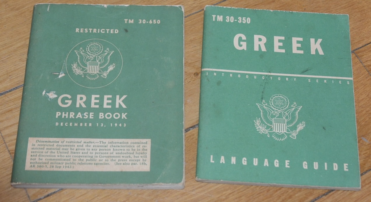 militaria : 2 LIVRETS US SUR LA GRECE 1943