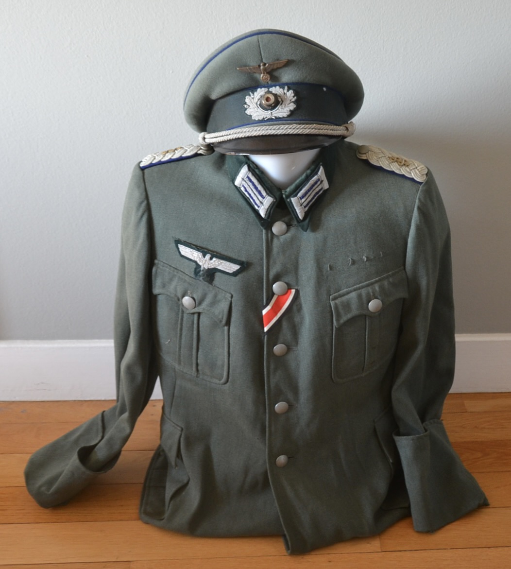 militaria : FELDBLUSE + CASQUETTE OFF. MEDECIN ALLEMAND WW2
