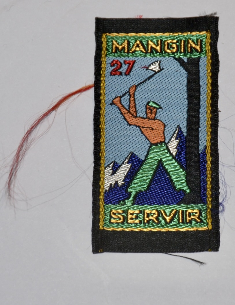 militaria : INSIGNE DE BERET DES CHANTIERS DE LA JEUNESSE FRANÇAISE MANGIN