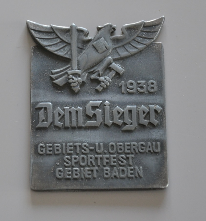 militaria : MÉDAILLE DE SPORT  HJ 1938 DE BADEN