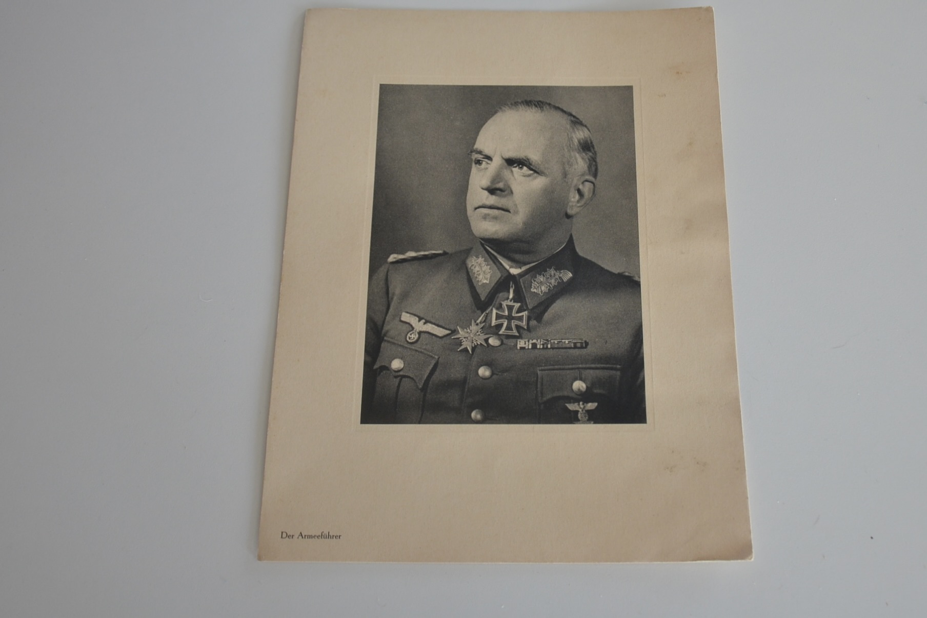 militaria : LITHOGRAPHIE GÉNÉRAL WEHRMARCHT