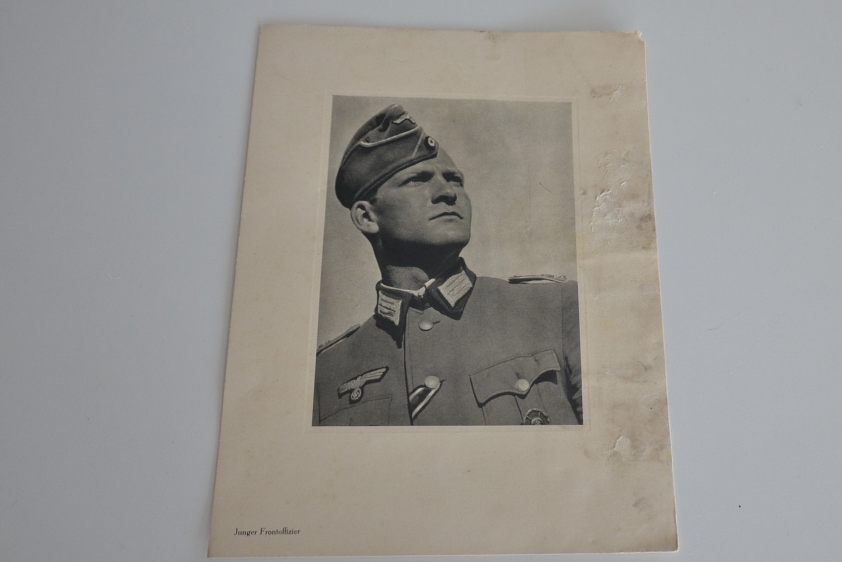 militaria : LITHOGRAPHIE OFFICIER DU FRONT