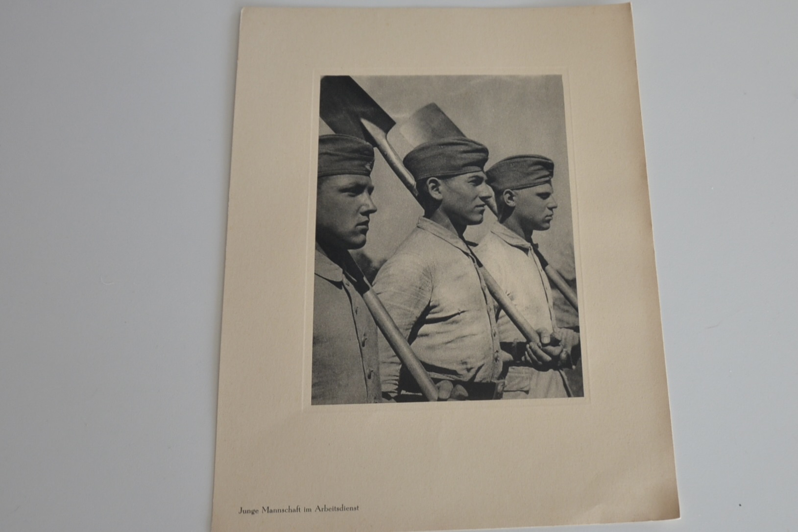 militaria : LITHOGRAPHIE JEUNE SOLDATS ARBEITSDIENST