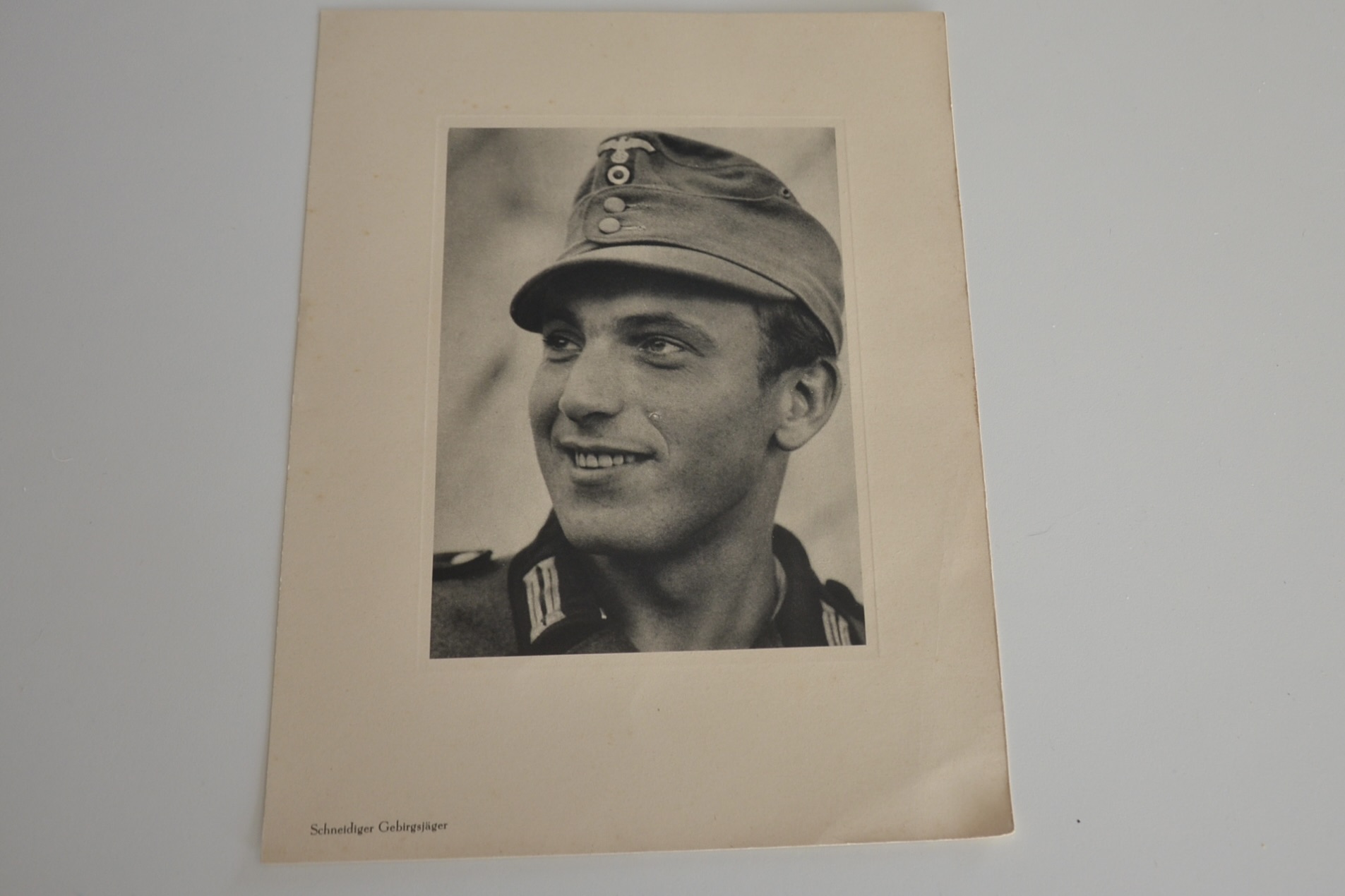 militaria : LITHOGRAPHIE SOLDAT GEBIRGSJAGER