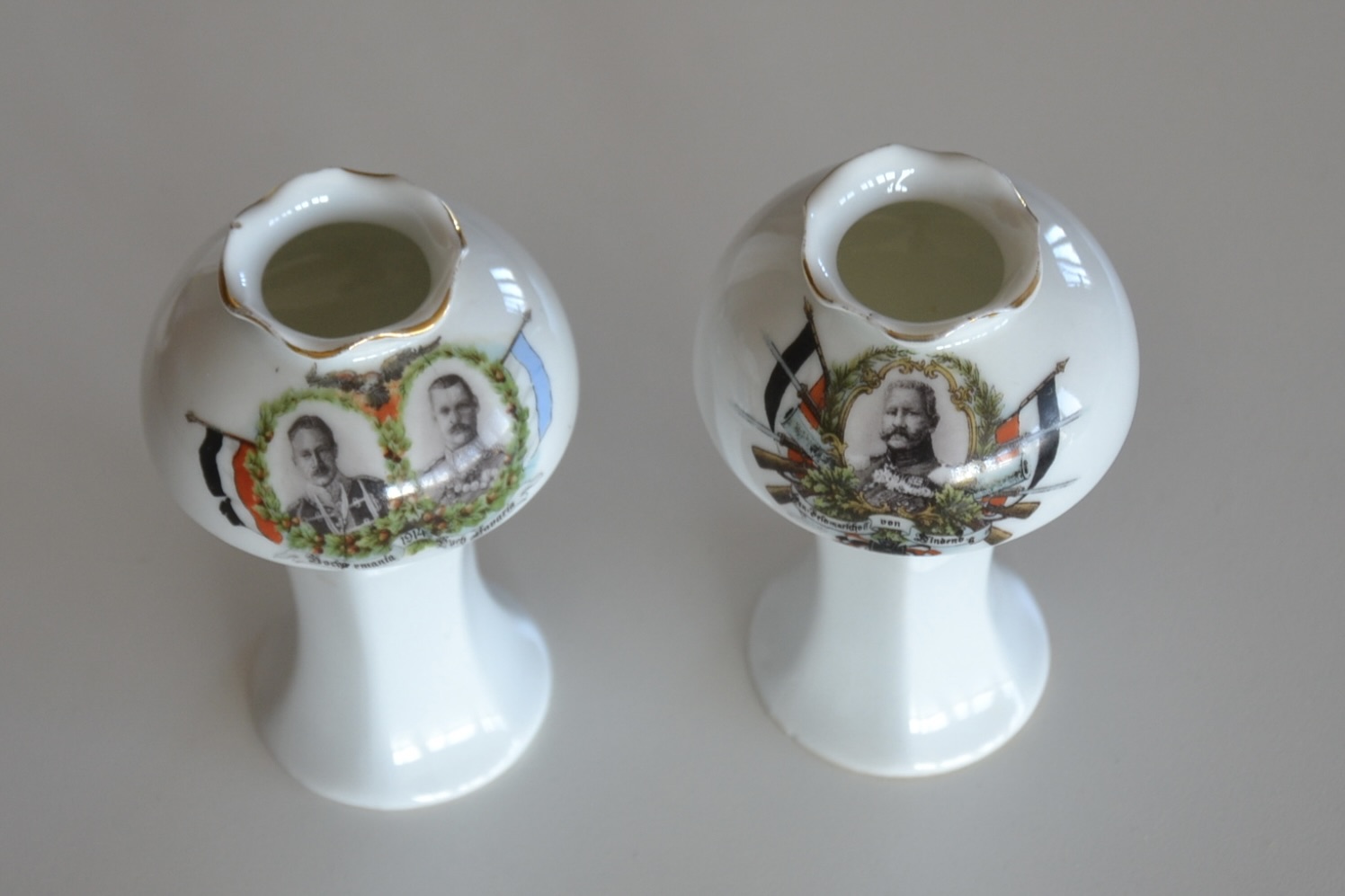 militaria : PAIRE DE VASE ALLEMAND DE 1914