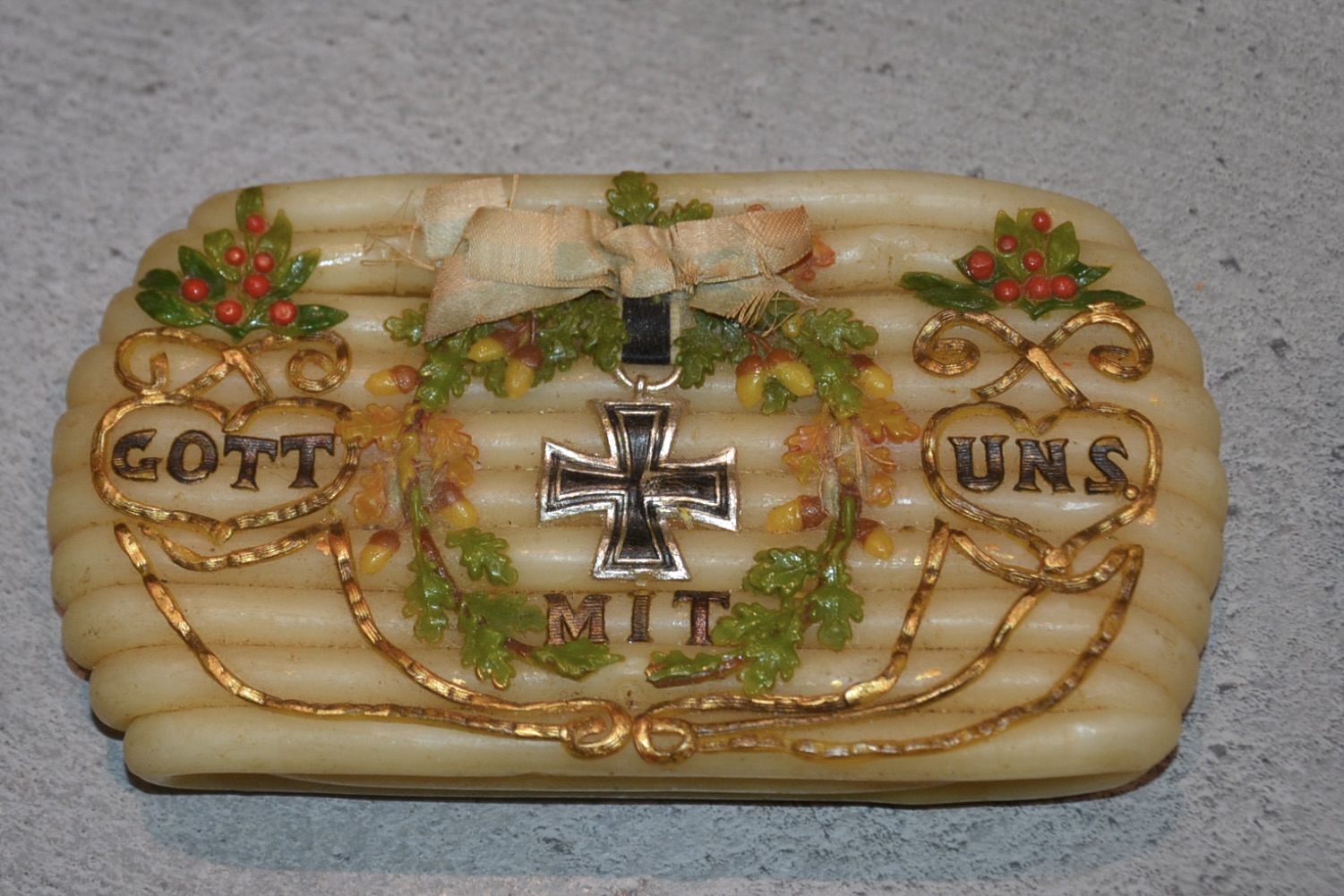 militaria : BOUGIE ALLEMANDE DE 1914 NOEL