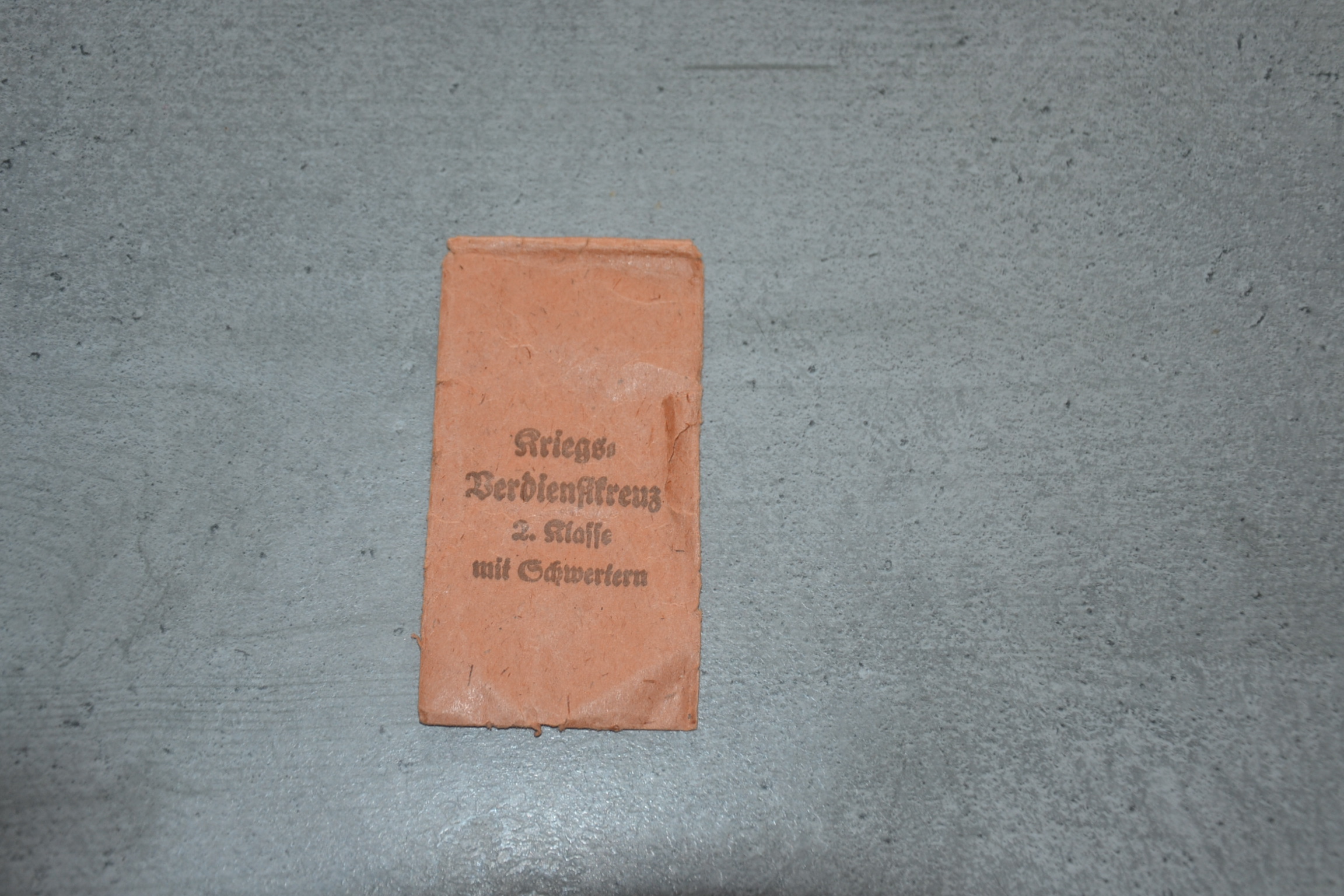militaria : SACHET MÉDAILLE KRIEGSVERDIENSTKREUZES 2 ÈME CLASSE