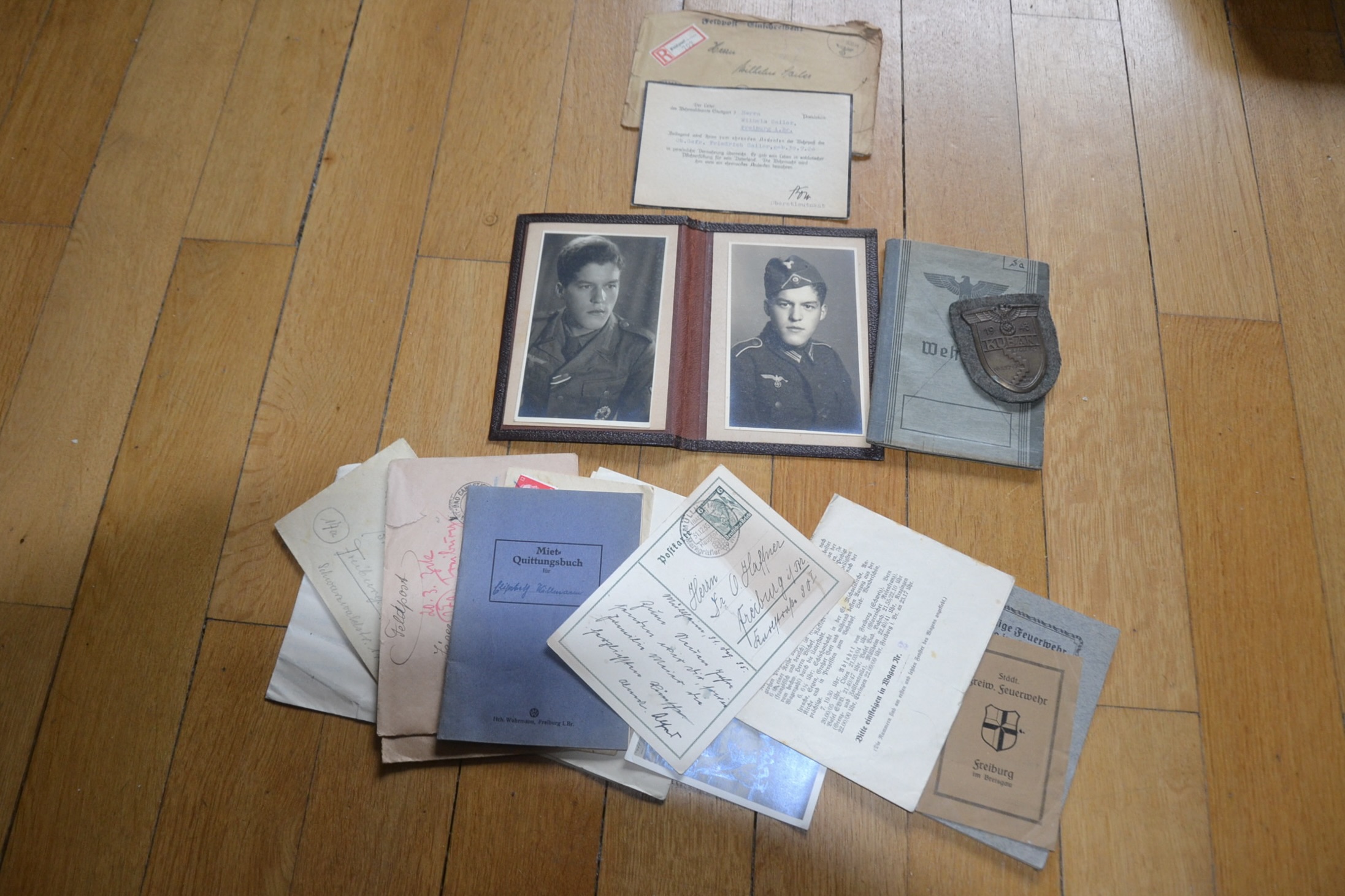 militaria : SUPERBE LOT KUBAN WEHRPASS PAPIERS MEME PERSONNE +DÉCÈS suite