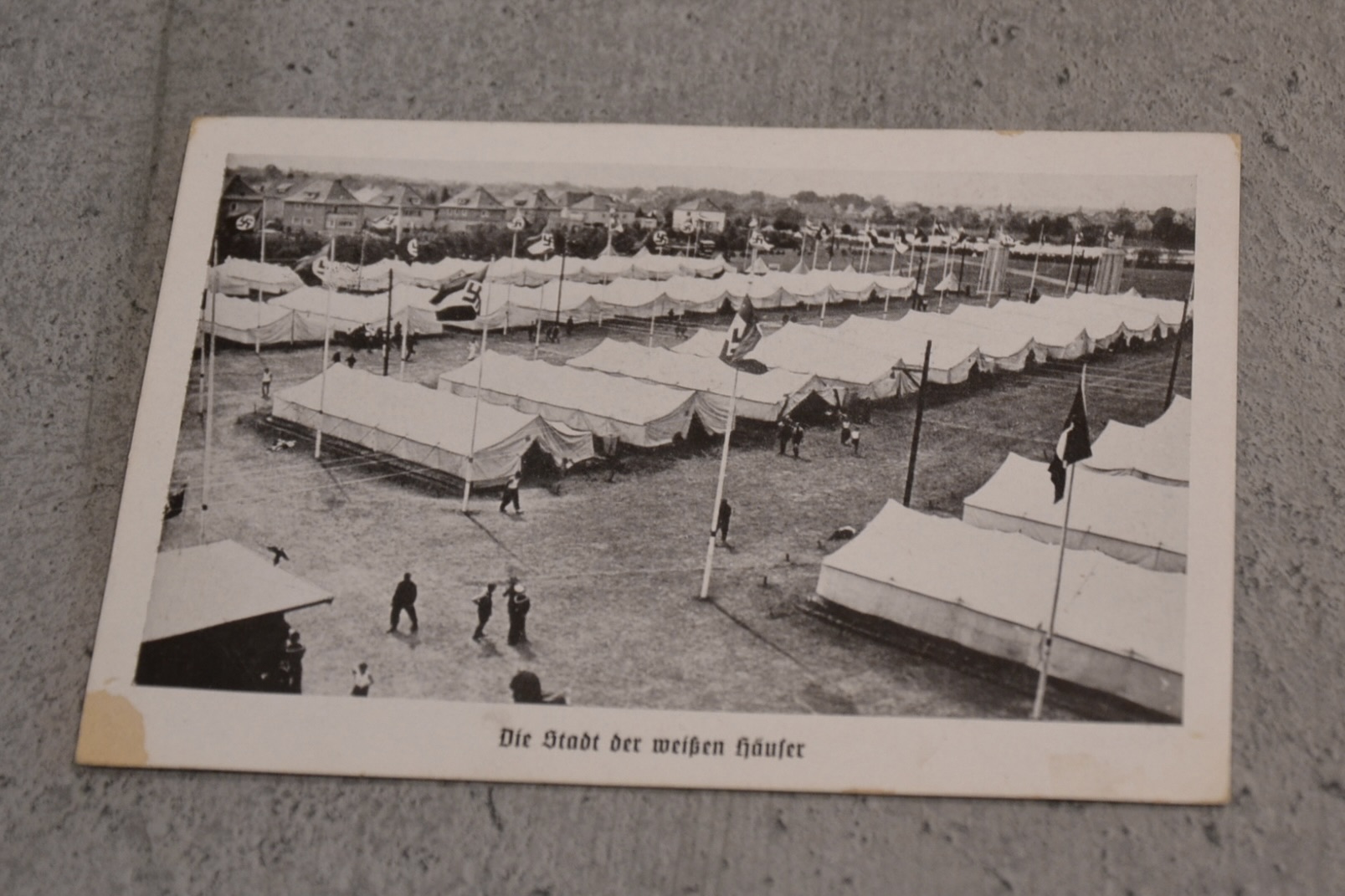 militaria : CARTE POSTALE HJ D'UN CAMP AVEC TAMPON NURNBERG