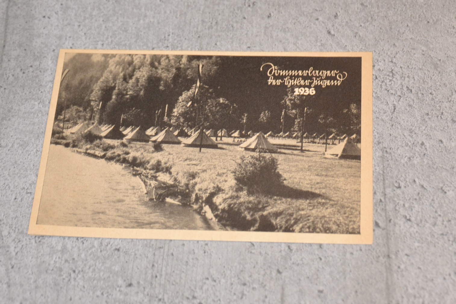 militaria : DOUBLE CARTE POSTALE DE LA HJ 1936