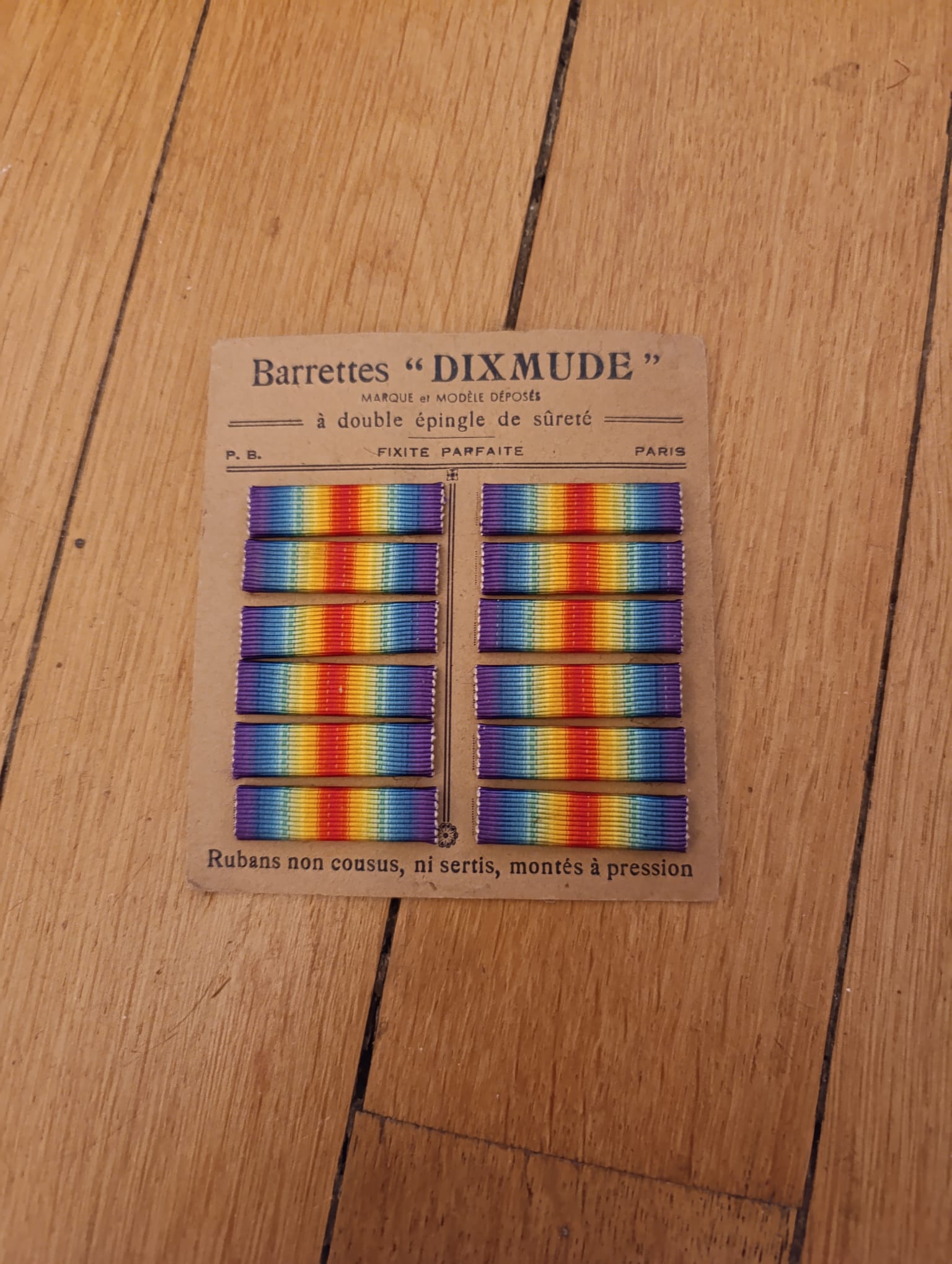 militaria : PLAQUETTE BARRETTES INTERALLIÉE  1914/18