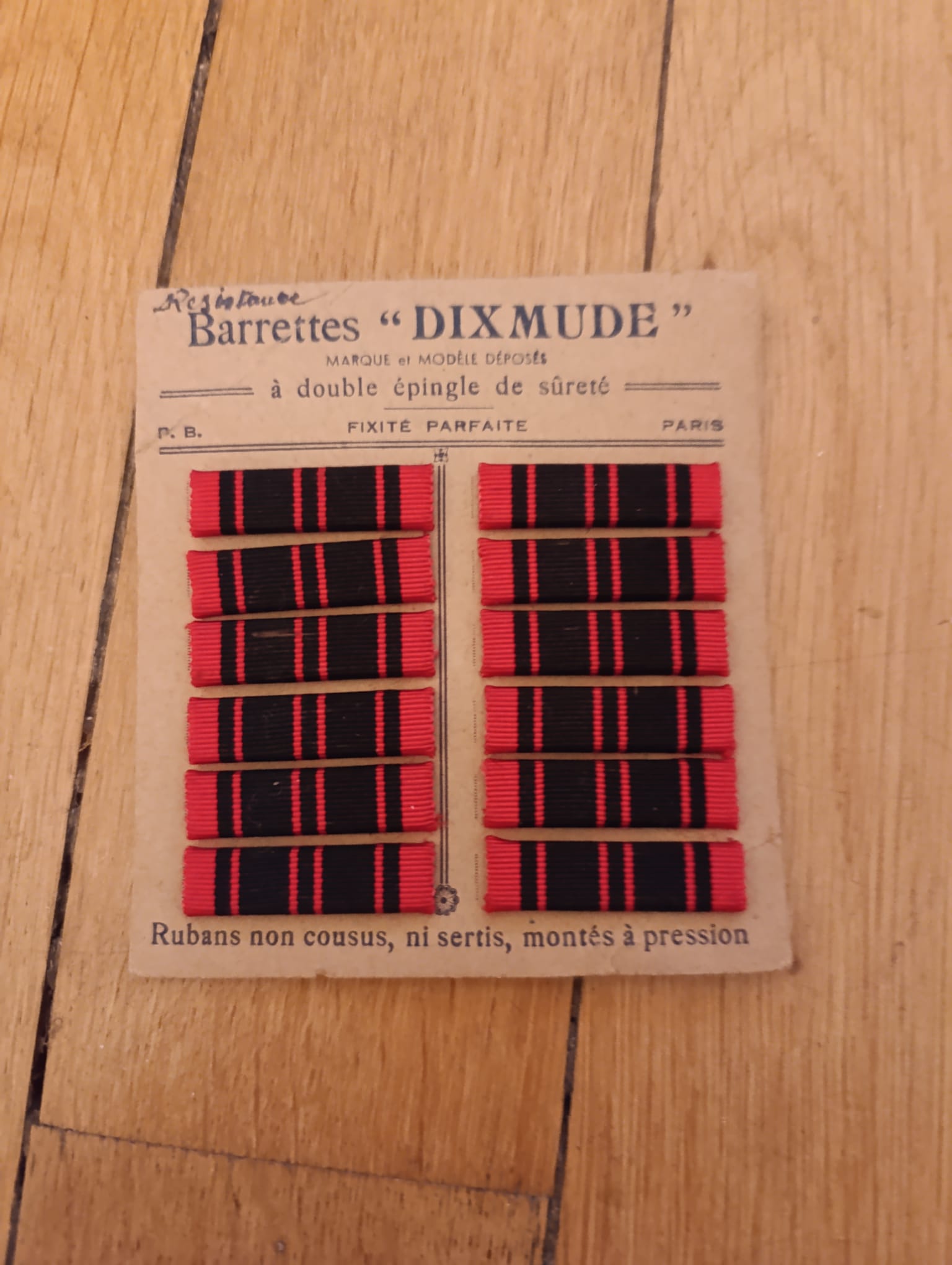 militaria : PLAQUETTE BARRETTES DE LA RÉSISTANCE  1939/45