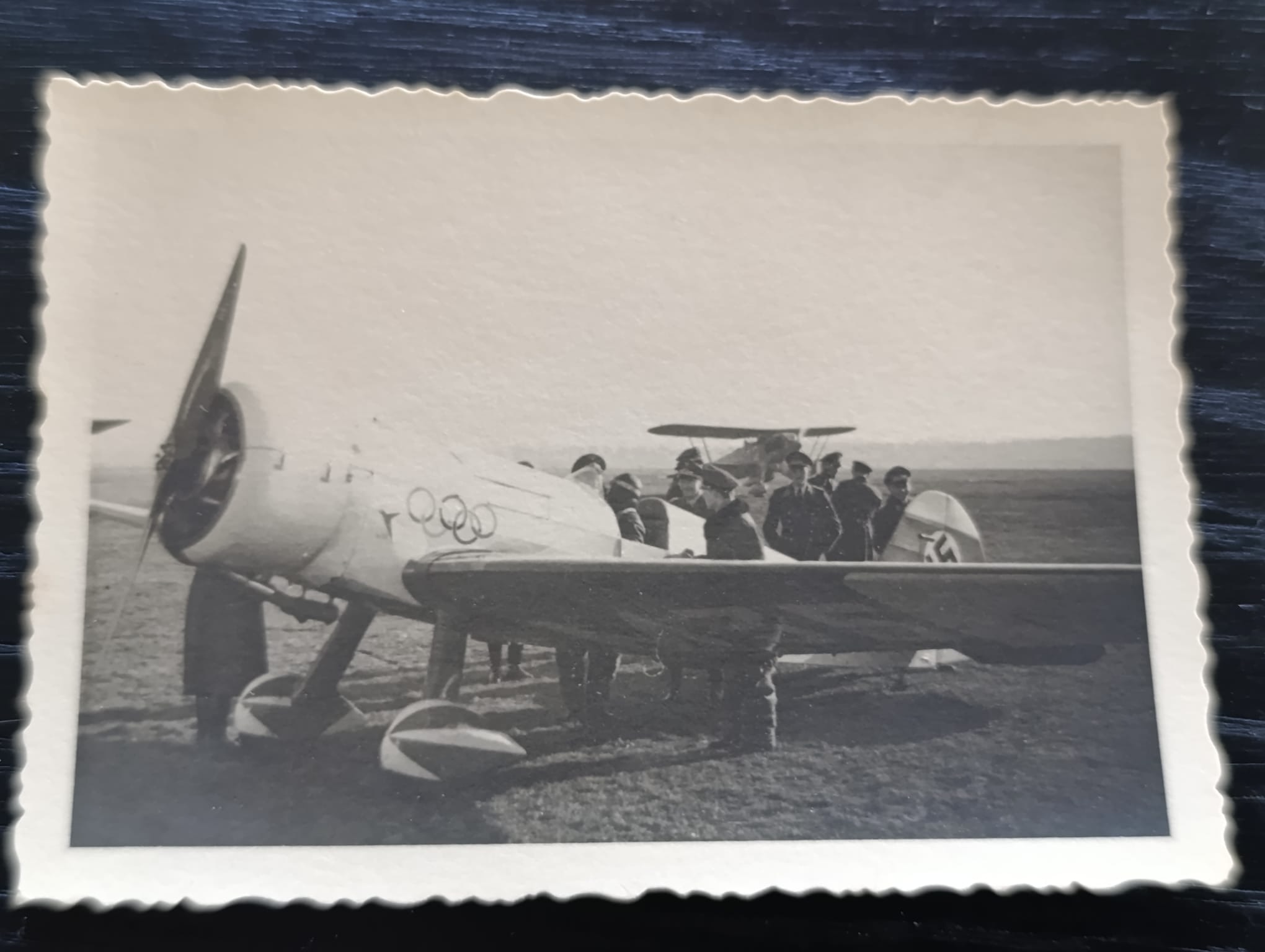 militaria : PHOTO D'UN AVION JEUX OLYMPIQUES 1936