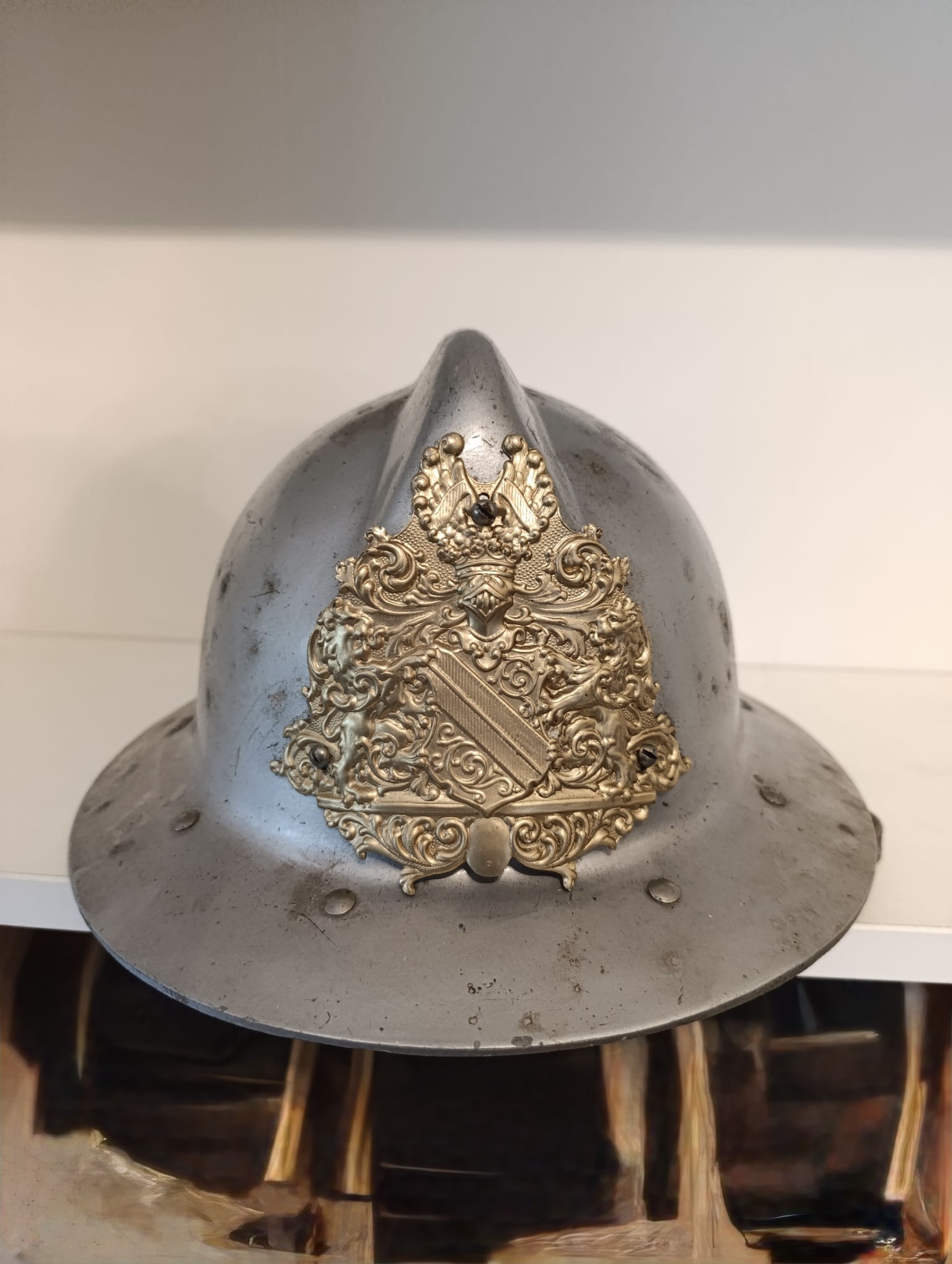 militaria : CASQUE POMPIER DE STRASBOURG