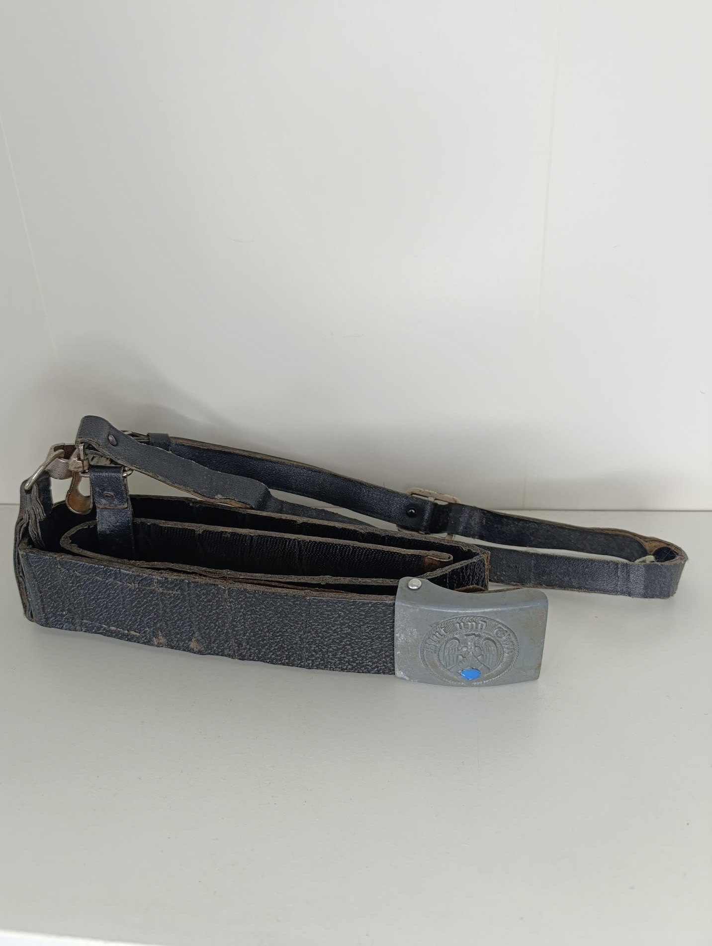 militaria : CEINTURON HJ ERSATZ + BRELAGE ALSACIEN COLMAR