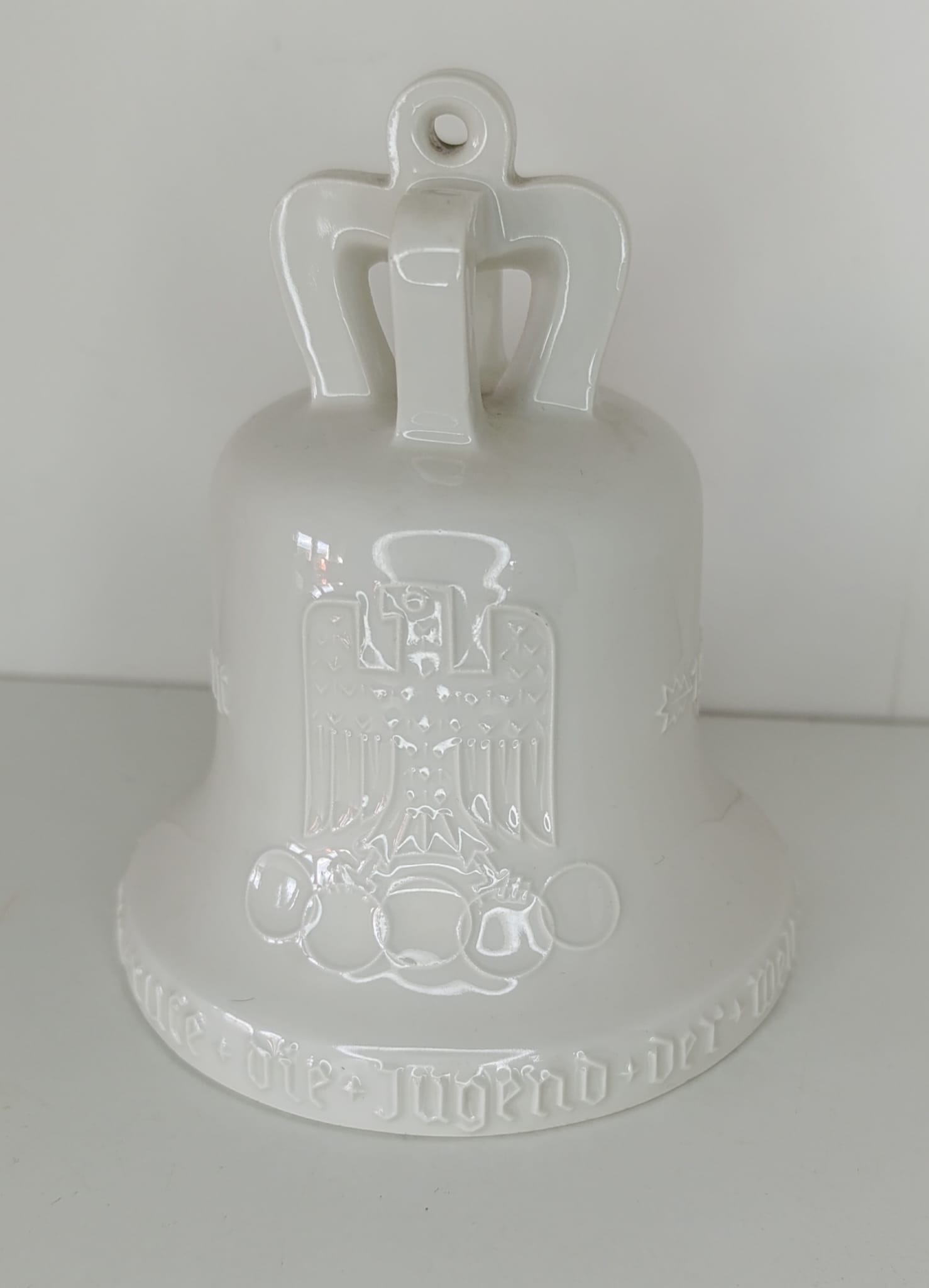 militaria : CLOCHE EN PORCELAINE  11EME JJEUX OLYMPIQUES BERLIN 1936